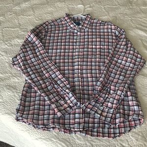 Men’s plaid Toscano button up shirt